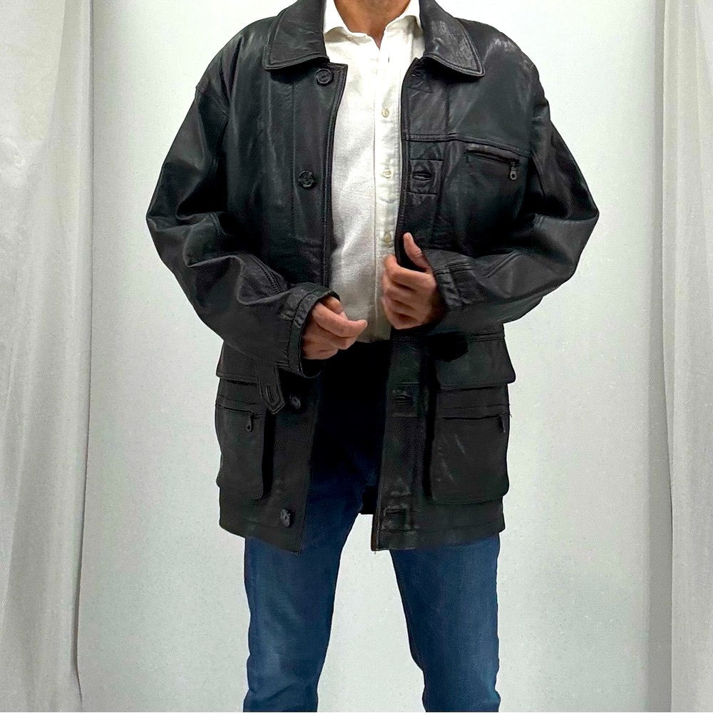 Vintage 90’s Danier Canada Genuine Leather  Thinsulate Bomber Jacket Coat - Picture 4 of 15